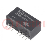 Converter: DC/DC; 5W; Uin: 4.5÷18V; Uout: 12VDC; Iout: 417mA; SIP8