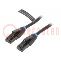 Patch cord; U/UTP; 6; OFC; PVC; black; 30m; RJ45 plug,both sides