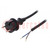 Cable; 2x1mm2; CEE 7/17 (C) plug,wires; PVC; 4.5m; black; 16A; 250V