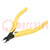 Pliers; side,cutting; ESD; blackened tool; H: 3.2mm; 114mm