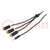 Kabel; Jack 3,5mm Stecker,RCA-Stecker x3; 2m; schwarz; PVC