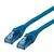 Cordon ROLINE UTP Cat.6A / 10 Gigabit, Component Level, LSOH, bleu, 1 m
