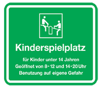 Modellbeispiel: Kinder- und Spielplatzschild -Kinderspielplatz-, Art. kss40007221