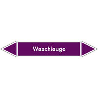 Rohrleitungskennz/Pfeilschild Bogen Gr7 Laugen(violett), Folie gest,7,5x1,6cm Version: P7106 DIN 2403 - Waschlauge P7106
