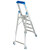 Stufen-StehLeiter, fahrbar (Alu), Arbeitshöhe 3,2 m,Standhöhe 1,2 m, Leiternlänge 1,8 m, 9,7 kg
