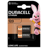 Bateria litowa, CR123A, CR23, DL123A, CR123A, Duracell, blistr, 2-pack, 42452