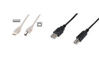 DIGITUS USB 2.0 Anschlusskabel, USB-A - USB-B Stecker, 1,8 m (11006666)