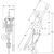 Skizze zu Alu-acélsodrony emelő C 400 H horgok száma 3 emelési kapacitás 773 kg
