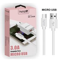 DIGIVOLT CARAGDOR USB 3.0A CON CABLE MICRO USB QC-2458