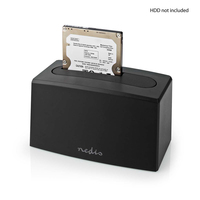 Nedis HDDUSB3210BK base de conexión para disco duro USB 3.2 Gen 1 (3.1 Gen 1) Type-A Negro