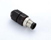 Moxa M12D-4P-IP68 conector M12 Negro, Plata