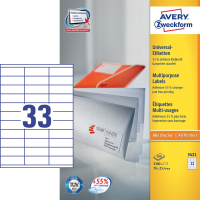 Avery 3421 etykiet do nadruku Biały Samoprzylepne etykiety do drukowania