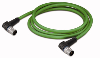 Wago M12/M12 5m signal cable Green