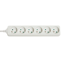 Lindy 73125 prolunghe e multiple 6 presa(e) AC Interno Bianco