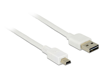 DeLOCK 2m, USB2.0-A/USB2.0 Mini-B USB Kabel USB A Mini-USB B Weiß