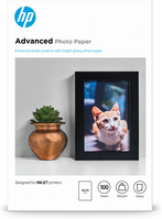 HP Papier fotograficzny Advanced, błyszczący, 250 g/m2, 10 × 15 cm, 100 arkuszy