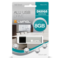 xlyne ALU lecteur USB flash 8 Go USB Type-A 2.0 Noir, Argent