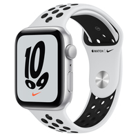 Apple Watch SE Nike OLED 44 mm Cyfrowy 368 x 448 px Ekran dotykowy Srebrny Wi-Fi GPS
