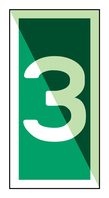 Brady IMO - Number 3 Znak bezpieczeństwa płyty 1 szt.