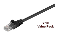 Microconnect V-UTP501SVP networking cable Black 1 m Cat5e U/UTP (UTP)