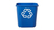 Rubbermaid FG295573BLUE cubo de basura Rectangular Azul