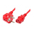 CUC Exertis Connect 808014 câble électrique Rouge 1,8 m Prise d'alimentation type F Coupleur C13