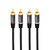 LogiLink CA1202 cable de audio 1 m 2 x RCA Negro