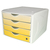 Helit H6129569 półka na dokumenty Plastik Biały, Żółty