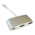 LC-Power LC-HUB-C-MULTI-4 Notebook-Dockingstation & Portreplikator USB 3.2 Gen 1 (3.1 Gen 1) Type-C Silber, Weiß