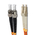 Qoltec 54074 fibre optic cable 5 m LC ST OM2 Orange