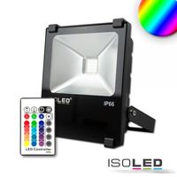 Article picture 1 - LED floodlight 10W :: RGB :: IP65 :: incl. wireless remote control