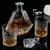 Relaxdays Whisky Set, 5-teilig, Whiskykaraffe 650 ml, 4 Whiskygläser 330 ml, Cognac Dekanter, Geschenkbox, transparent