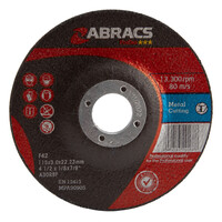 Abracs Proflex Metal Cutting Discs with DPC Centre 115mm x 3mm (25 Pack) SKU: ABRA-PF11530DM-25
