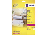 adresetiket Avery QuickPeel 99,1x38,1 wit 40 vel 14 etiketten per vel