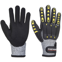 Portwest A722 Anti Heat Cut Stoss-Schutz-Handschuh, Gr. S (7), Grau/Schwarz