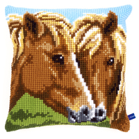 Cross Stitch Kit: Cushion: Horses