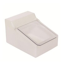 Small Feed Dispenser - 13 Litre - Stainless Steel Flap - Yellow