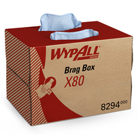 Kimberly-Clark 8294 WYPALL* X80 Wischtücher BRAG™Box HYDROKNIT™ 1-lagig stahlbla