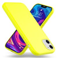 NALIA Neon Handy Hülle für iPhone 12 / iPhone 12 Pro, Slim Case Schutz Cover TPU Gelb