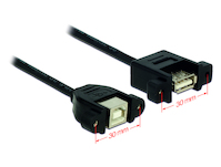 Kabel USB 2.0 Typ-B Buchse zum Einbau an USB 2.0 Typ-A Buchse zum Einbau 1m, Delock® [85108]