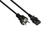 Netzkabel Schutzkontakt-Stecker Typ E+F (CEE 7/7, gerade) an C13 (gerade), schwarz, 1,00 mm², 3 m, G