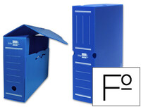 Caja Archivo Definitivo Plastico Liderpapel Azul Tamaño 36X26X10 Cm