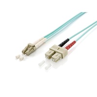 Equip Optikai Kábel - 255319 (OM3, LC/SC, 50/125µ, LSOH, türkiz, 0,5m)