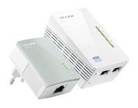 AV600_ 300Mbps 2-port WL EU Ext Kit TL-WPA4220+TL-PA4010 PowerLine Network Adapters