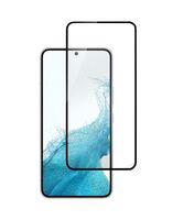 Samsung Galaxy S22 Black Full Cover, Full Glue Titan Shield. Tempered Glass Screen Protector Displayfolie