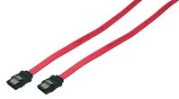 S-ATA Cable with latch, 2x mal e, red, 0,30M