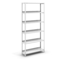 Bolt-together archive shelving, light grey RAL 7035