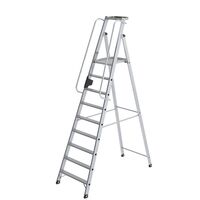 Aluminium step ladder with large platform