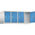Altillo CLASSIC, 4 compartimentos, anchura de compartimento 300 mm, gris luminoso / azul luminoso.
