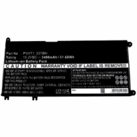 Akku für Dell Inspiron 17 Li-Ion 15,2 Volt 3400 mAh schwarz